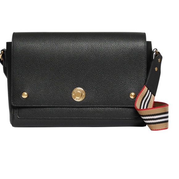 Burberry Handbags - BURBERRY Medium Note Check & Leather Crossbody bag
